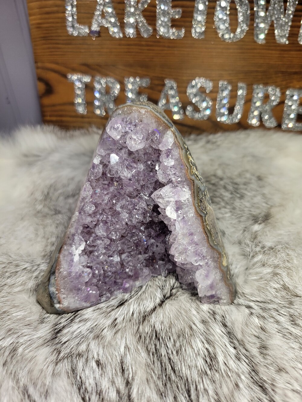 Natural Amethyst Crystal Geode quartz crystal cluster